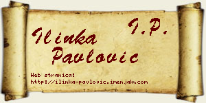 Ilinka Pavlović vizit kartica